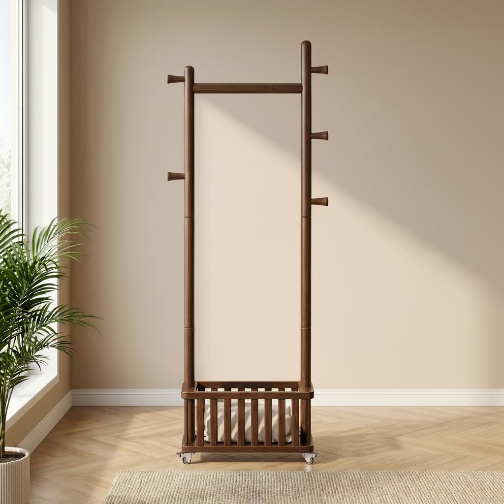 TAITIY Mobile 5-Hook Racks Compared: Basket vs. Rod+Hooks vs. Rack on Wheels